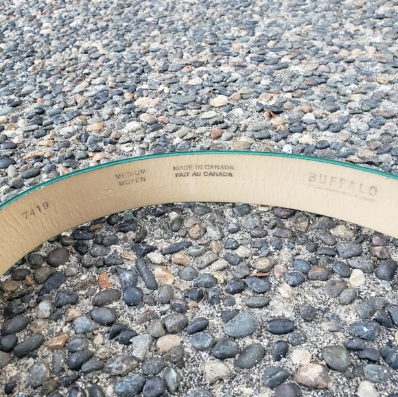 Double Grommit Kelly Green Punk Rock Style Vintage Buffalo Jeans Belt - Picture 2 of 8